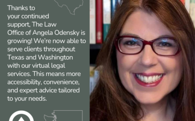 Exciting News From The Law Office of Angela Odensky!